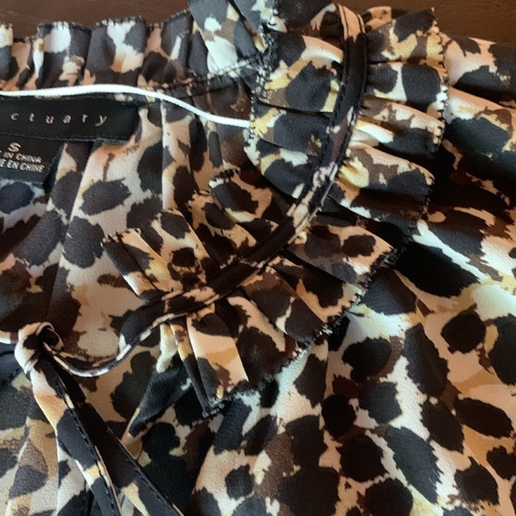 Sanctuary women’s animal print blouse women’s size small oversized office fall - Picture 5 of 11